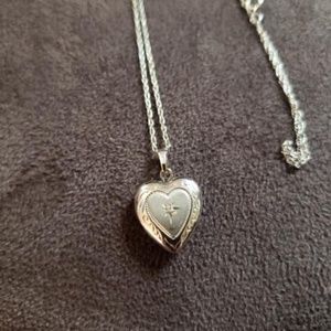 Tiffany white gold heart locket